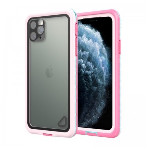 iPhone 11用の防水ボックス防水アクセサリー電話ドライバッグ（ピンク）透明バックカバー