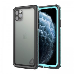 透明な裏蓋付きiPhone（青）のためのベスト防水防水11ケースケース11