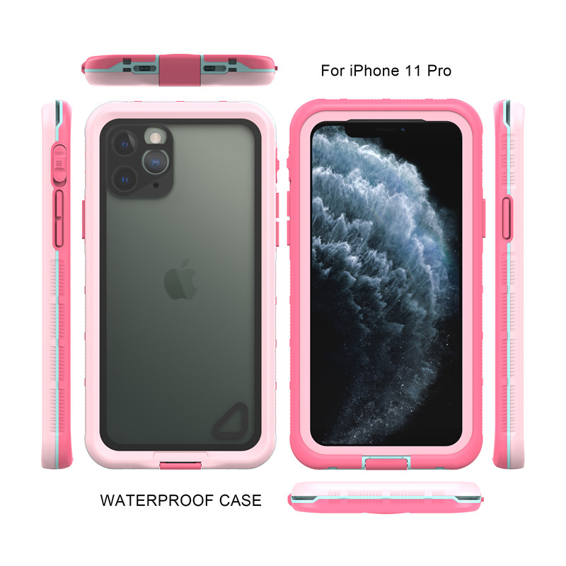 iPhone 11 Pro Lifeproof Case Witterproof Phone Purse Puft for iPhone 11 Pro（ピンク）透明バックカバー付き