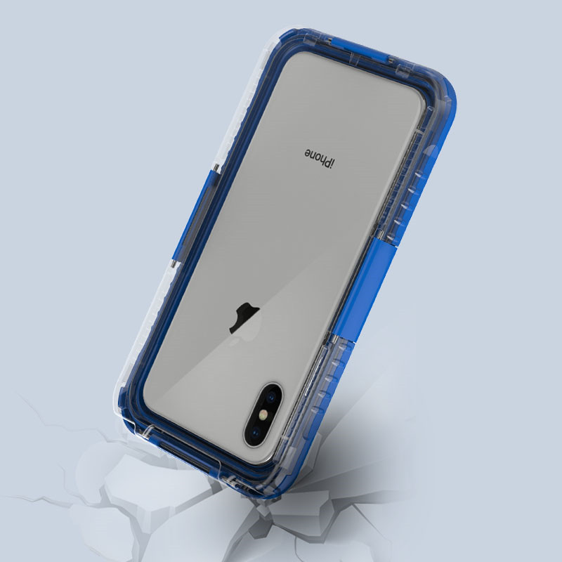 防水電話ケースiphone XS Max耐重量モバイルケースライフプルーフケース（ブルー）