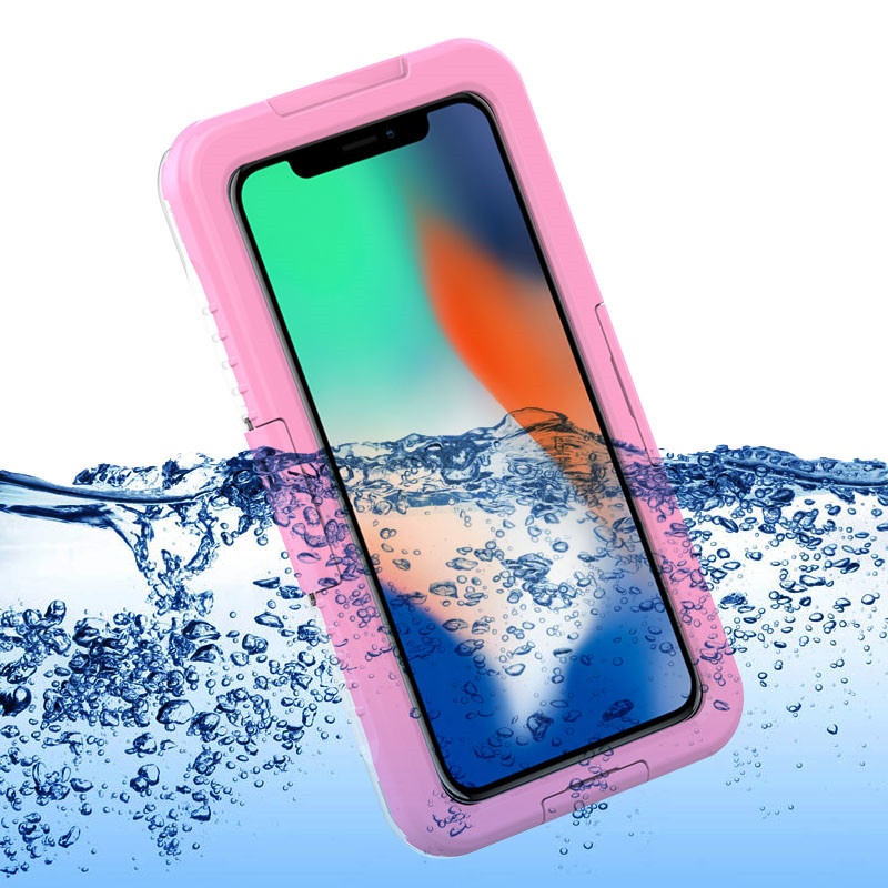 良い防水ケースバッグiPhone用XSの最大携帯電話の防水バッグ（ピンク）