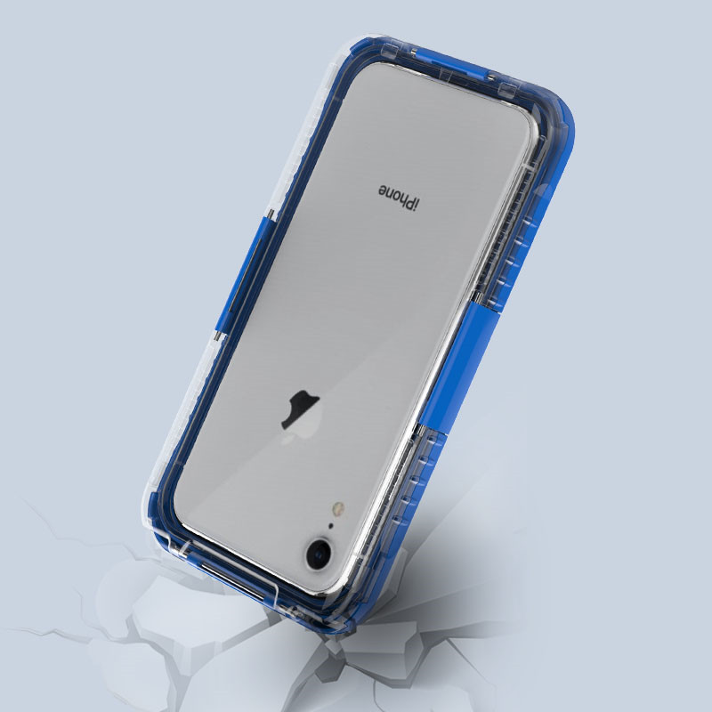 iphone XR（ブルー）のiphoneウォーターショック防塵最高の防水ケースの防水パック