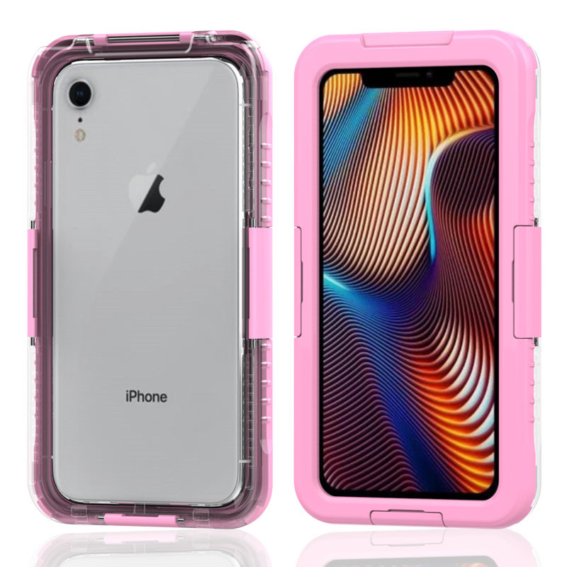 安いiPhone XRケースLifeproof WherとCenno 101 ;電話と財布（ピンク）のために水中のiPhoneケース防水ケースを買うために