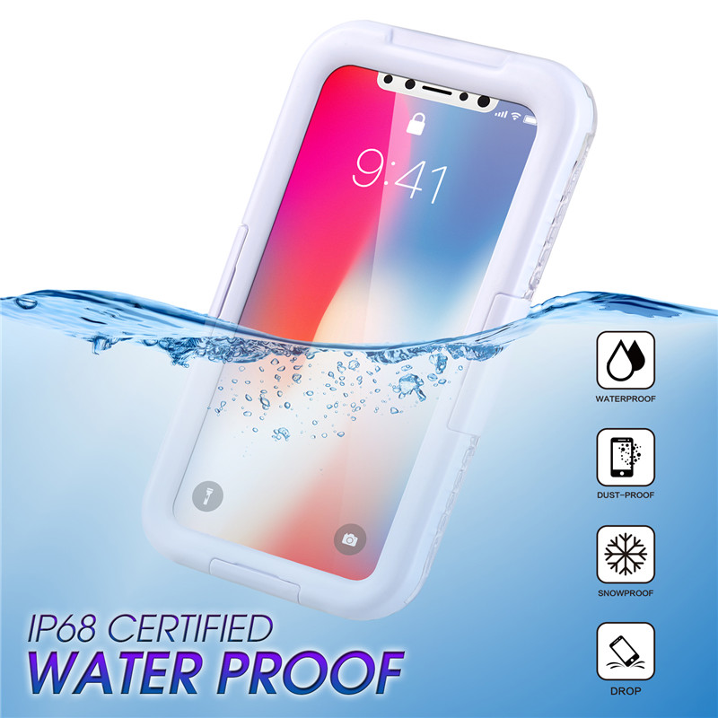 iphone XS（ホワイト）用の防水電話ケース